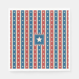 Serviette En Papier Patriotique Rustique Américain Héritage Étoiles et