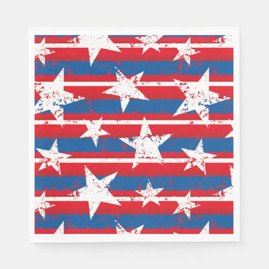 Serviette En Papier Patriotique Stars Papier serviettes (Devant)