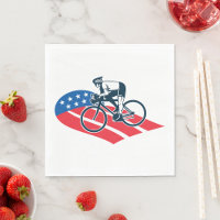 Patriotique USA Cyclisme Américain Drapeau Vélo Ri