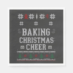 Serviette En Papier Patte de tricot de four à biscuits de Noël au ging