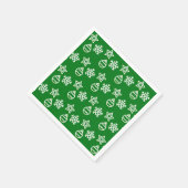Serviette En Papier Patte Vectorielle de Noël sur Vert (Coin)