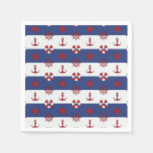 Serviette En Papier Patteries Nautical Stars and Stripes (Devant)