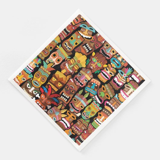 Serviette En Papier Pattern de Tiki (Coin)