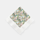 Serviette En Papier Pattern Elegant Magnolia Flowers (Coin)