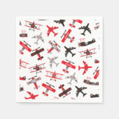 Serviette En Papier Pattern Red and Black WWII (Devant)
