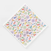 Serviette En Papier Pattern Retro Christmas Lights (Coin)