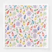 Serviette En Papier Pattern Retro Christmas Lights (Devant)