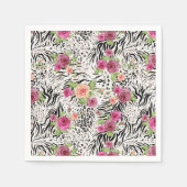 Serviette En Papier Pattern with Animal Prints (Devant)