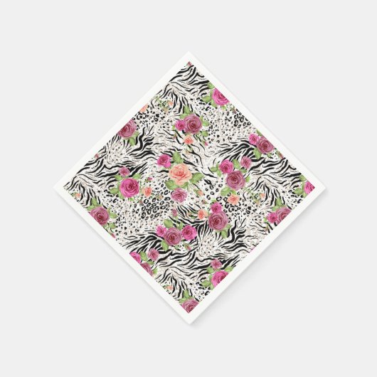 Serviette En Papier Pattern with Animal Prints (Coin)