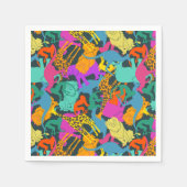 Serviette En Papier Patterns d'Animal Silhouette (Devant)