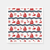 Serviette En Papier Patterns maritimes (Devant)