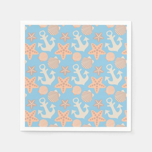 Serviette En Papier Patterns pastel nautical (Devant)