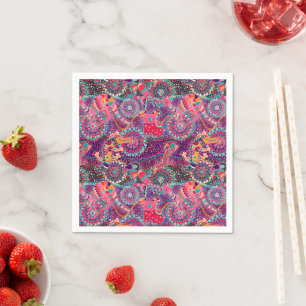 Serviette En Papier Patters animaux ethnic
