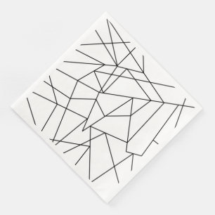 Serviette En Papier Patters blancs et blancs simples