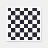 Serviette En Papier Patters de Black and White Checker (Devant)