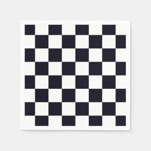 Serviette En Papier Patters de Black and White Checker