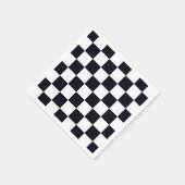 Serviette En Papier Patters de Black and White Checker (Coin)