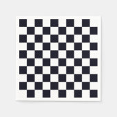 Serviette En Papier Patters de Black and White Checker (Devant)