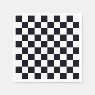 Serviette En Papier Patters de Black and White Checker