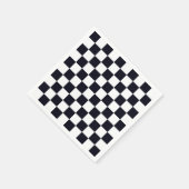 Serviette En Papier Patters de Black and White Checker (Coin)