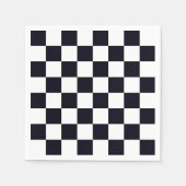Serviette En Papier Patters de Black and White Checker (Devant)