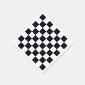 Serviette En Papier Patters de Black and White Checker (Coin)