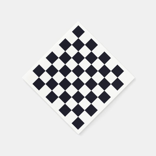 Serviette En Papier Patters de Black and White Checker (Coin)