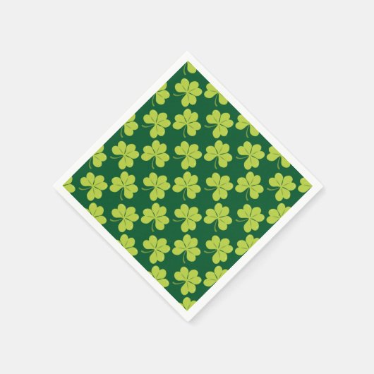 Serviette En Papier Patters de clover vert (Coin)