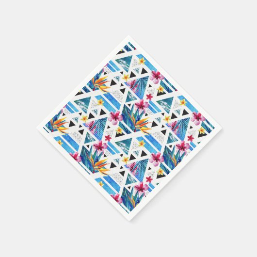 Serviette En Papier Patters de Geometric Tropical (Coin)