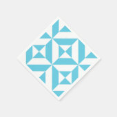Serviette En Papier Patters de Ocean Blue Geometric Deco (Coin)