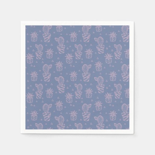 Serviette En Papier Patters de Pink & Purple Cartoon (Devant)