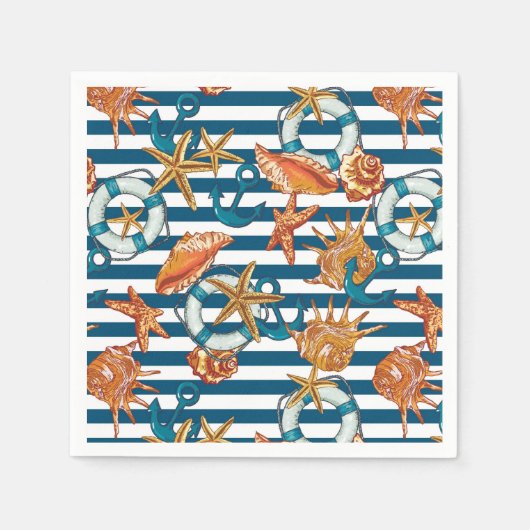 Serviette En Papier Patters de Sea Shell (Devant)
