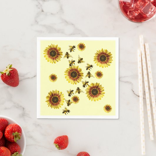 Serviette En Papier Patters de Summer Yellow (En situation)