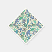 Serviette En Papier Patters de Teal Sea Animals (Coin)