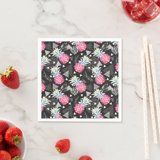 Serviette En Papier Patters de Textured Triangle Pineapple (En situation)
