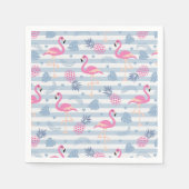 Serviette En Papier Patters de Whimsical Flamingo et Pineapple (Devant)