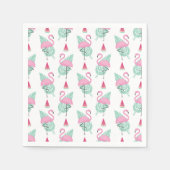 Serviette En Papier Patters Flamingo et Watermelon Pastel (Devant)