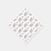 Serviette En Papier Patters Flamingo et Watermelon Pastel (Coin)