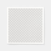 Serviette En Papier Patters Light Gray White Polka (Devant)