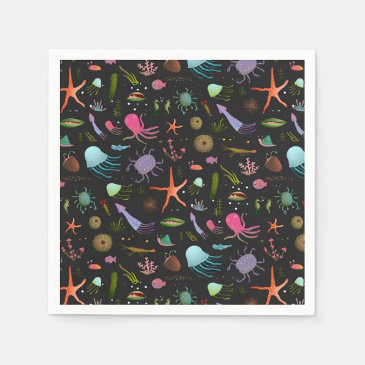 Serviette En Papier Patterson de Sea Critters (Devant)