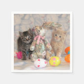 Serviette En Papier Patton & Buffington's Easter Bunny - Chat / Kitten (Devant)