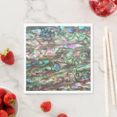 Serviette En Papier Paua Shell Abalone Natural Luncheon Papier Napkin (En situation)