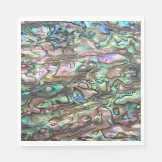 Serviette En Papier Paua Shell Abalone Natural Luncheon Papier Napkin (Devant)