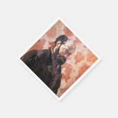 Serviette En Papier Paul Cezanne - Autoportrait avec arrière - plan ro (Coin)