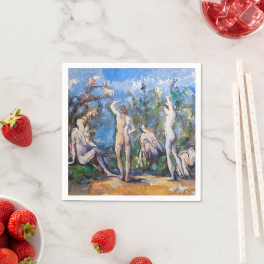 Serviette En Papier Paul Cezanne - Cinq Bathères (En situation)
