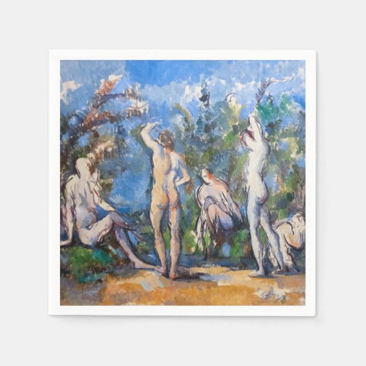 Serviette En Papier Paul Cezanne - Cinq Bathères (Devant)