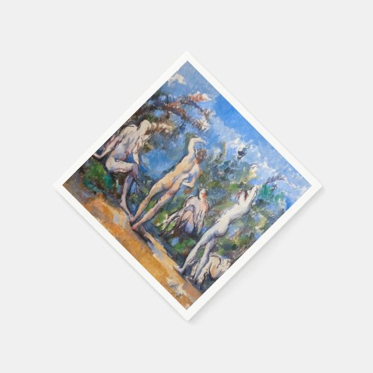 Serviette En Papier Paul Cezanne - Cinq Bathères (Coin)
