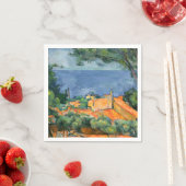Serviette En Papier Paul Cezanne - Estaque aux toits rouges (En situation)