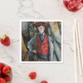 Serviette En Papier Paul Cezanne - Garçon dans la veste rouge (En situation)
