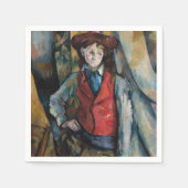 Serviette En Papier Paul Cezanne - Garçon dans la veste rouge (Devant)